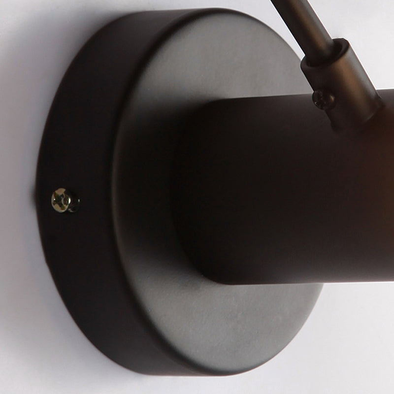 1 Light Metal Wall Lamp Classic Black Exposed Bulb Indoor Sconce Light Fixture with Elk Design