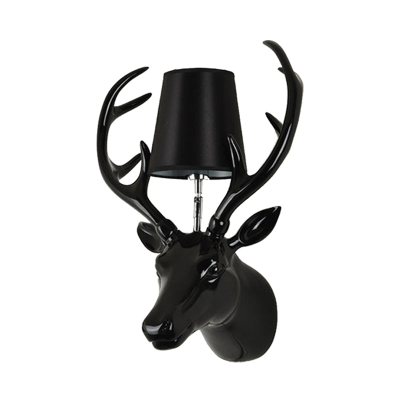 Elk Restaurant Wall Lamp Traditional Resin 1 Light Black/Pink/Blue Sconce Light Fixture with Glass Shade