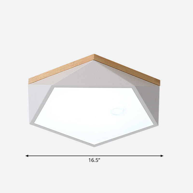 Nordic Geometrisch Flush Mount Led Licht Nordic Metal Slaapkamer Plafond-profiel met Acryl Diffuser