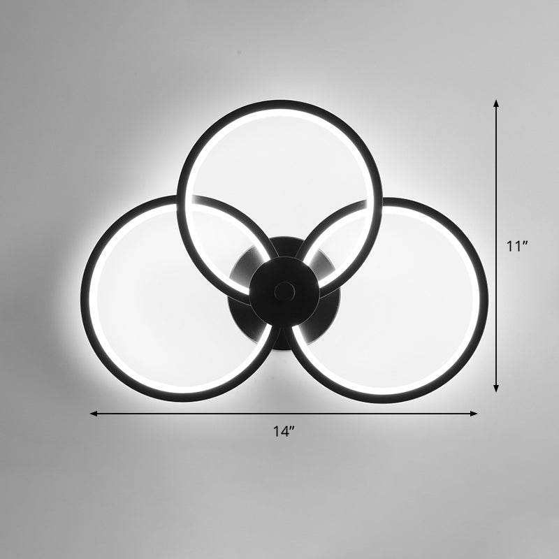 Lámpara de pared en forma de bucle acrílico simplicidad lámpara de pared led aplique para dormitorio