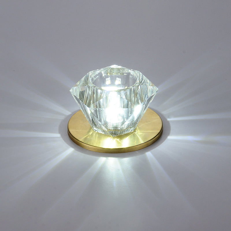 Gemstone Formato Soffsh Flush Monte Simple Clear Crystal Hallway Flush Light Fixture