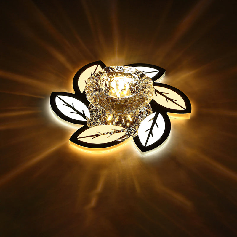 Lámpara de techo de cristal claro moderno de cristal transparente para el pasillo