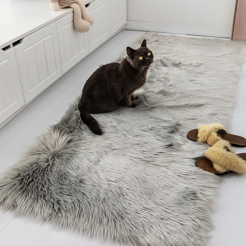 Multi -Color Casual Teppich Polyster Solid gefärbter Innenteppich Haustierfreundlicher Maschinenwaschbar Teppich für Schlafzimmer