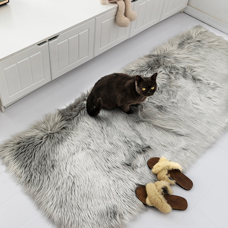 Multi -Color Casual Teppich Polyster Solid gefärbter Innenteppich Haustierfreundlicher Maschinenwaschbar Teppich für Schlafzimmer