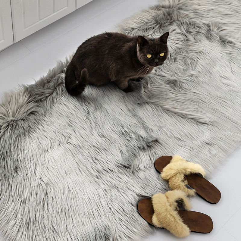Multi -Color Casual Teppich Polyster Solid gefärbter Innenteppich Haustierfreundlicher Maschinenwaschbar Teppich für Schlafzimmer