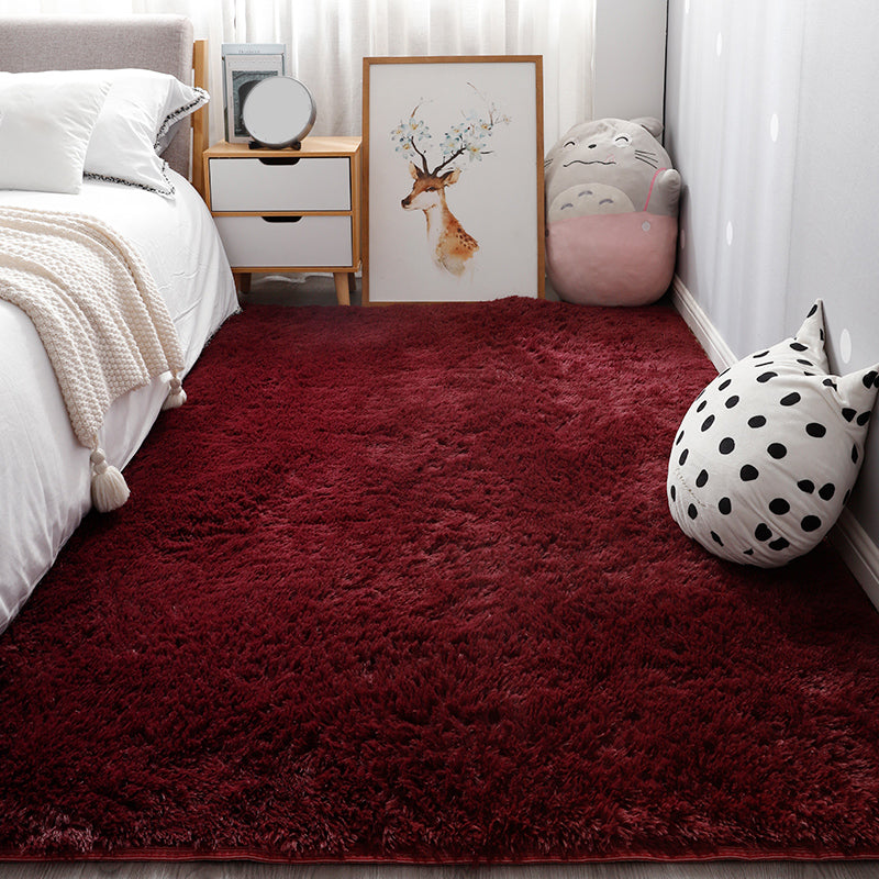 Entspannende Schlafzimmer Teppich Multi -farbige feste Farbe Innenteppich Haustierfreundlich Easy Care Waschanlage Teppich