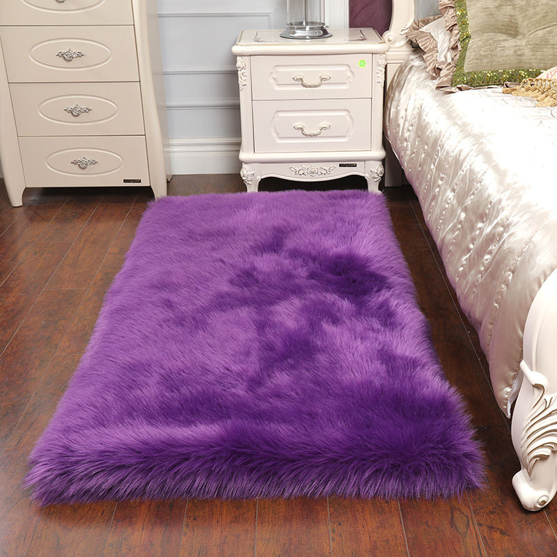 Minimalist Bedroom Rug Multi Color Solid Color Indoor Rug Polypropylene Non-Slip Backing Pet Friendly Area Carpet