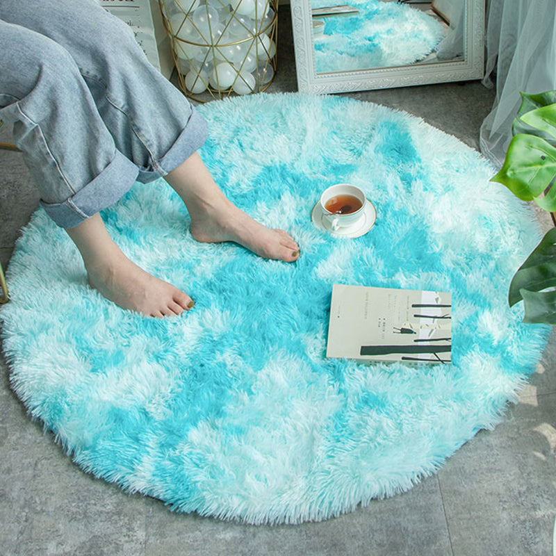 Calming Decoration Rug Multi Colored Solid Colored Indoor Rug Non-Slip Backing Stain-Resistant Carpet
