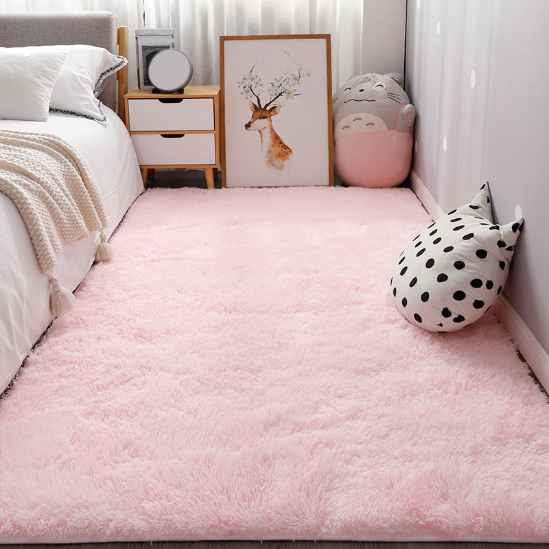 Multi Colored Bedroom Rug Casual Solid Colored Indoor Rug Polypropylene Non-Slip Backing Easy Care Area Carpet