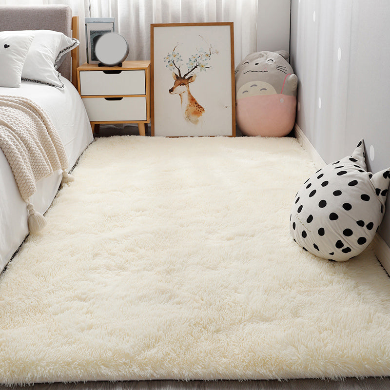 Multi Colored Bedroom Rug Casual Solid Colored Indoor Rug Polypropylene Non-Slip Backing Easy Care Area Carpet