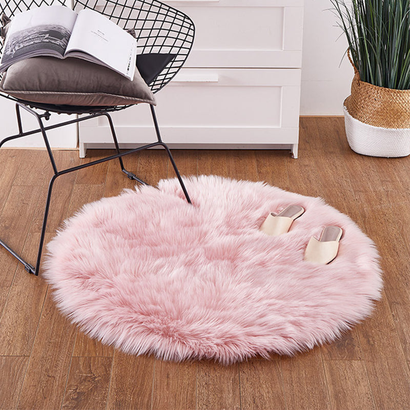 Irregular Shape Solid Rug Multi-Color Simple Indoor Rug Polyster Non-Slip Backing Washable Area Carpet for Room