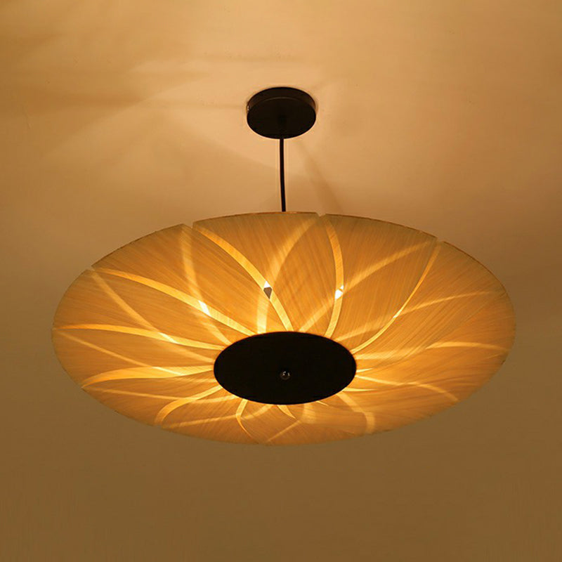 Plant Restaurant Ceiling Suspension Lamp Wooden Decorative Pendant Lighting Fixture