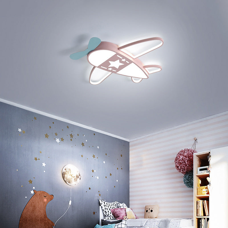 Vliegtuig Acryl Led Oppervlak Mount Plafond Licht Cartoon Flush Mount Fixture voor Kids Room