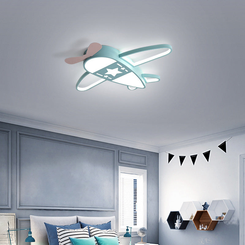 Vliegtuig Acryl Led Oppervlak Mount Plafond Licht Cartoon Flush Mount Fixture voor Kids Room
