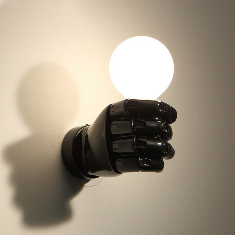 Hars vuist wandlamp armatuur artistieke 1 bol wand gemonteerde verlichting voor restaurant