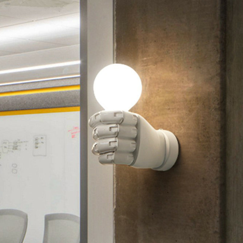 Hars vuist wandlamp armatuur artistieke 1 bol wand gemonteerde verlichting voor restaurant