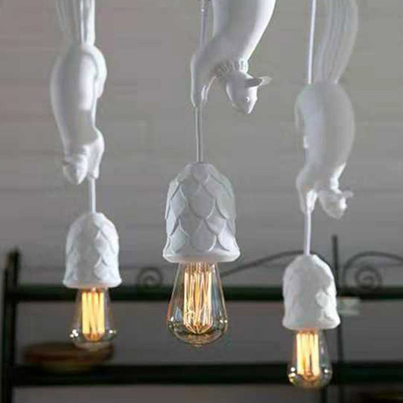 Squirrel en Pinecone eetkamer hanglamphars 1 kop decoratief hangende verlichtingsarmatuur