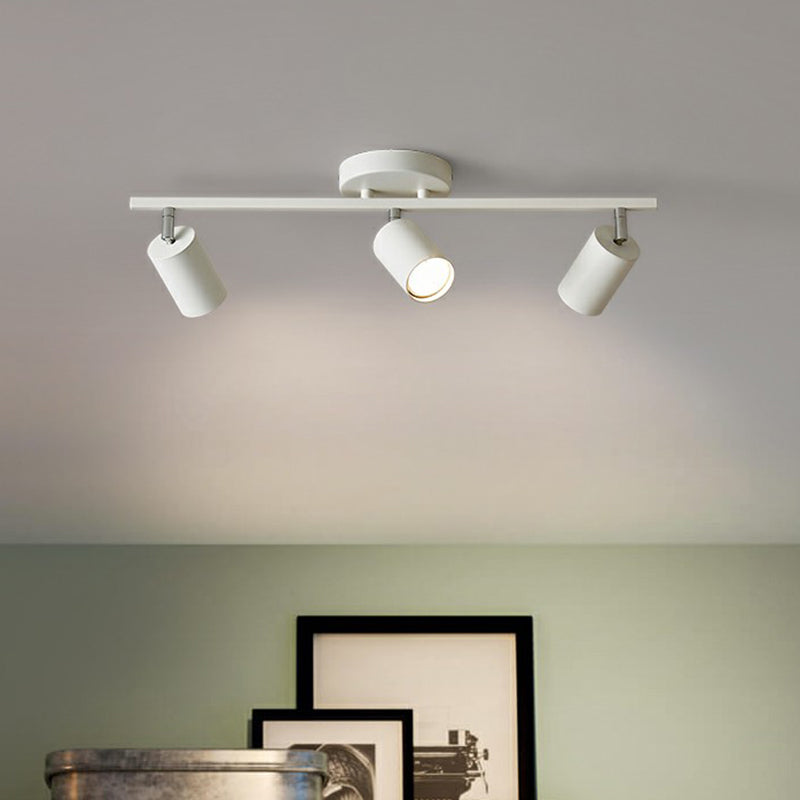 Metal Tube Spotlight Track Lamp Modern Semi Flush Mount Ceiling Light for Clothing Store