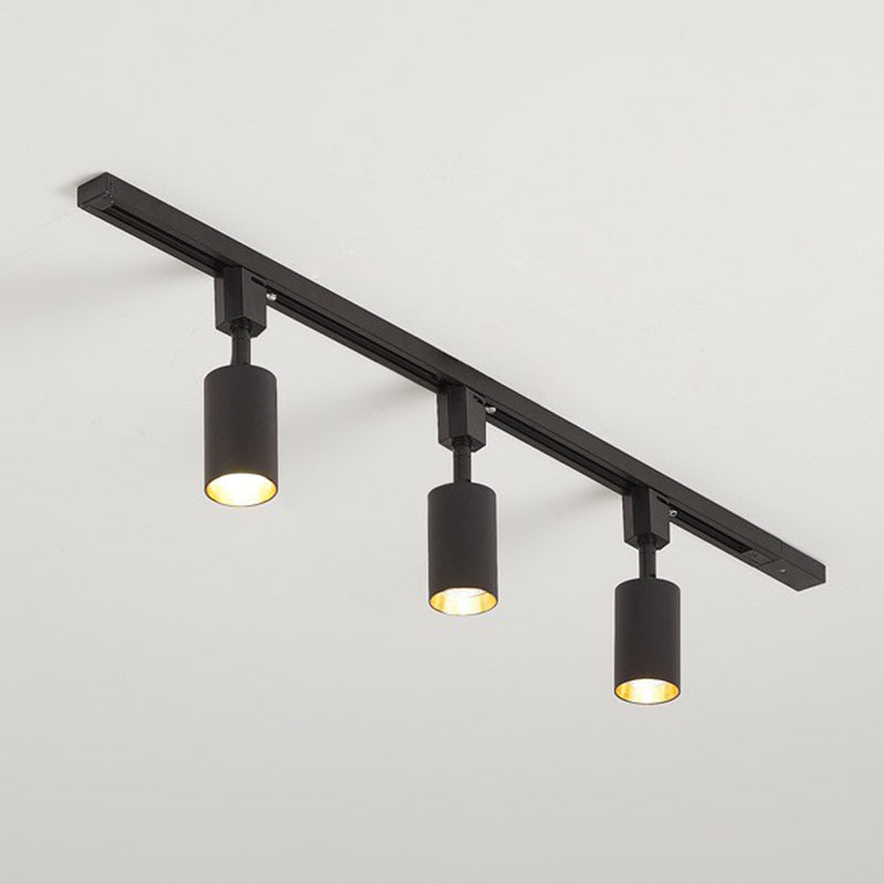 Lampe sur rail LED tubulaire de Style nordique, projecteur métallique pour salon, éclairage Semi-encastré