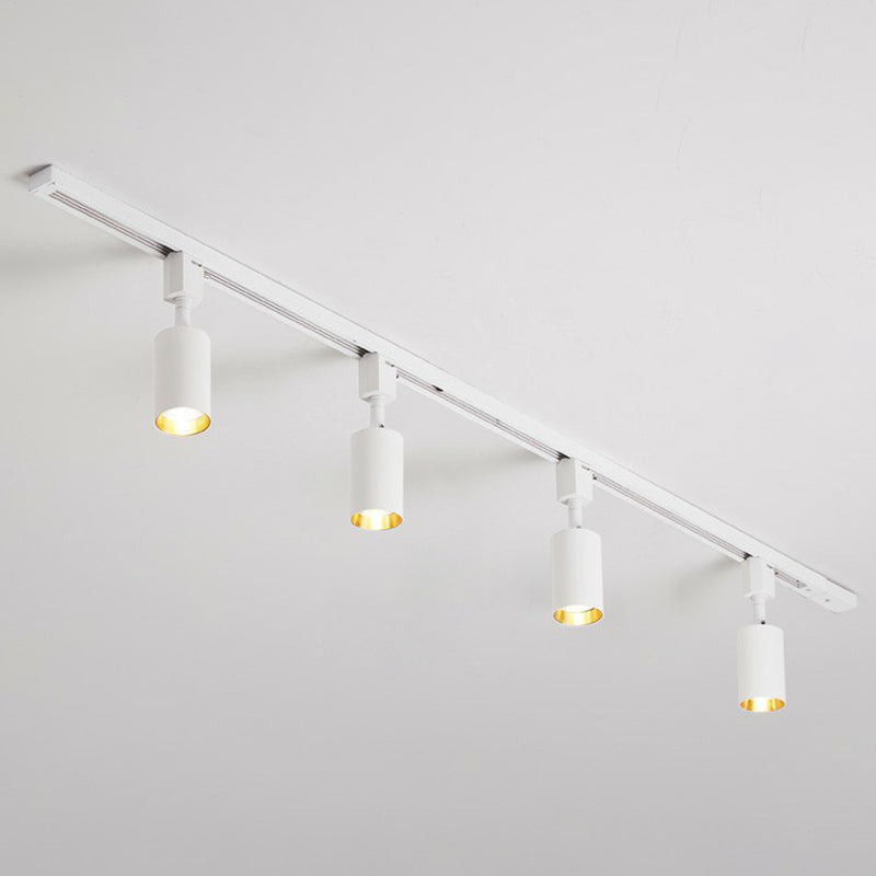 Lampe sur rail LED tubulaire de Style nordique, projecteur métallique pour salon, éclairage Semi-encastré