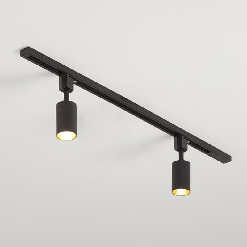 Lampe sur rail LED tubulaire de Style nordique, projecteur métallique pour salon, éclairage Semi-encastré