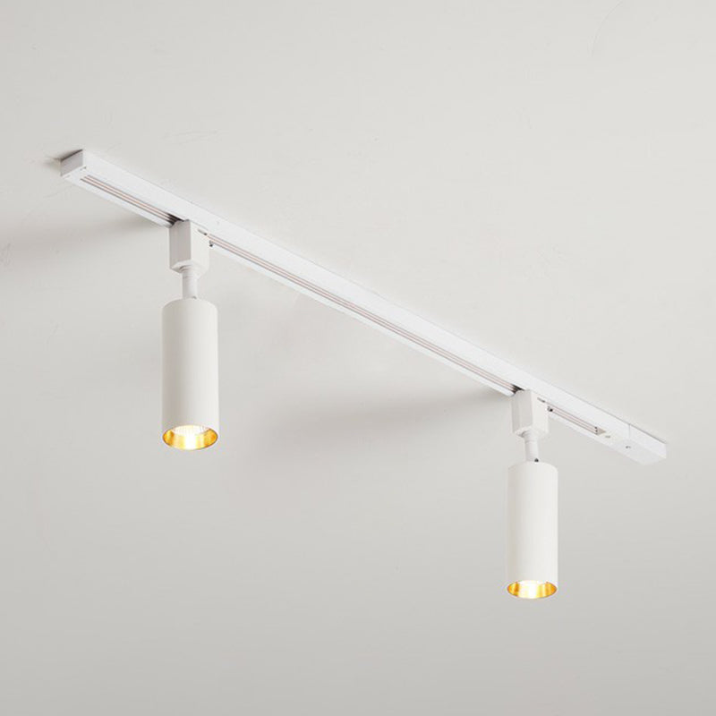 Lampe sur rail LED tubulaire de Style nordique, projecteur métallique pour salon, éclairage Semi-encastré