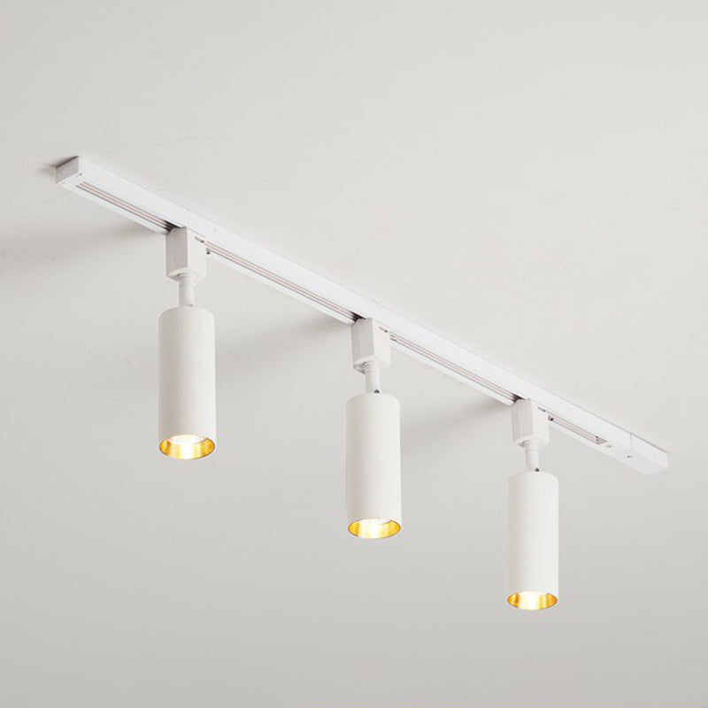 Lampe sur rail LED tubulaire de Style nordique, projecteur métallique pour salon, éclairage Semi-encastré
