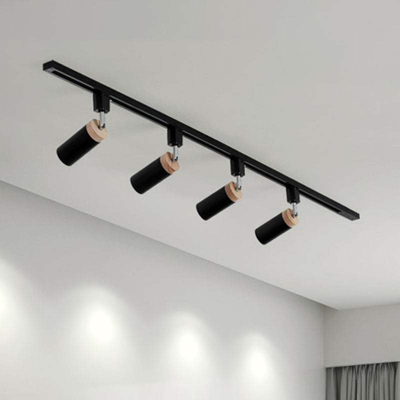 Éclairage sur rail de plafond tubulaire, projecteur en métal moderne, éclairage Semi-monté pour usage Commercial