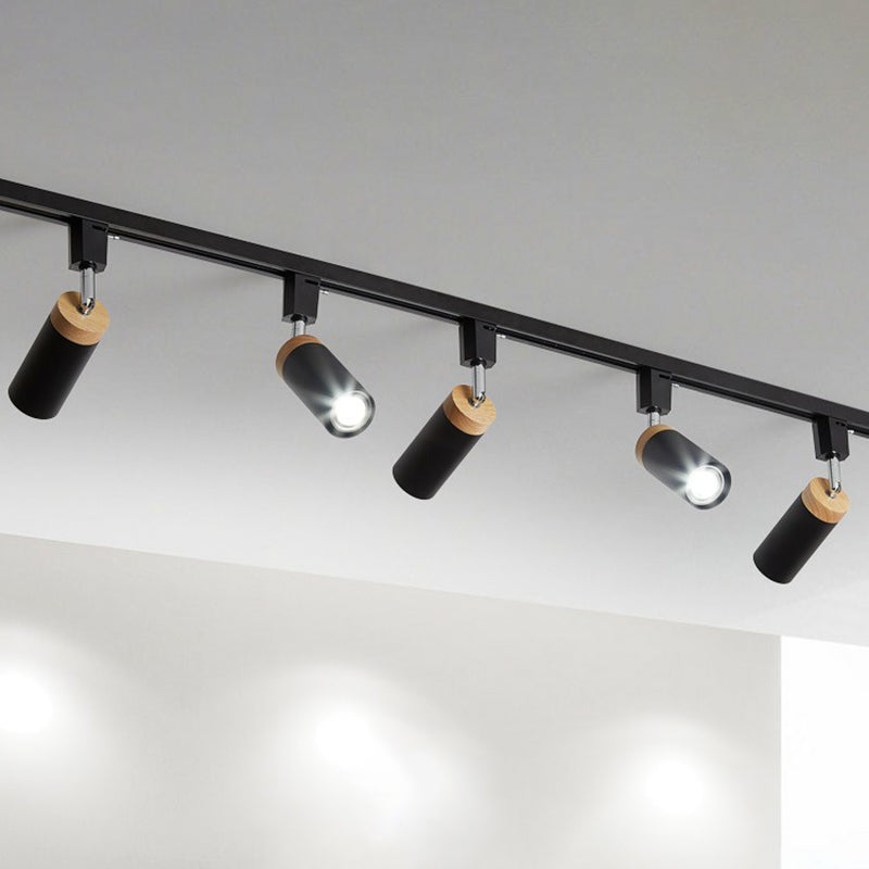 Éclairage sur rail de plafond tubulaire, projecteur en métal moderne, éclairage Semi-monté pour usage Commercial