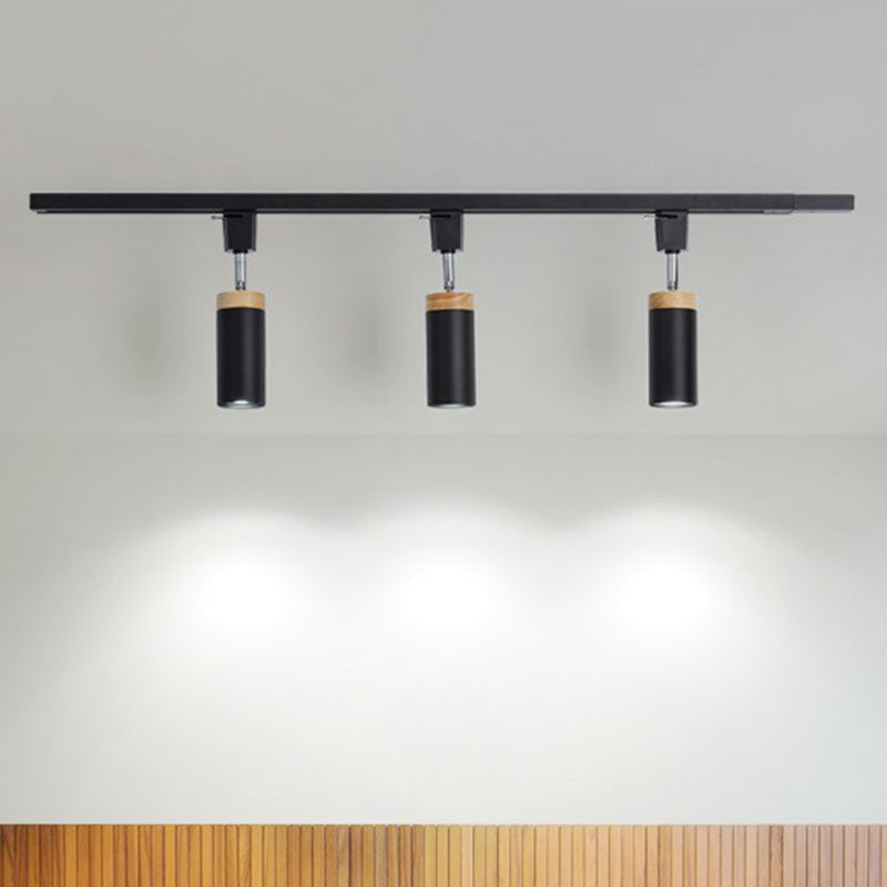 Éclairage sur rail de plafond tubulaire, projecteur en métal moderne, éclairage Semi-monté pour usage Commercial