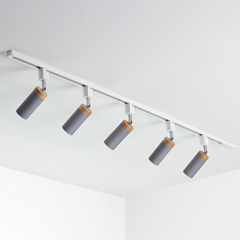 Éclairage sur rail de plafond tubulaire, projecteur en métal moderne, éclairage Semi-monté pour usage Commercial