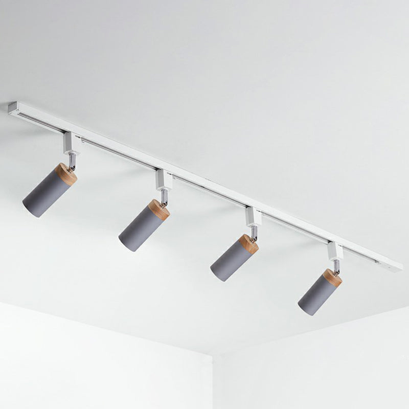 Éclairage sur rail de plafond tubulaire, projecteur en métal moderne, éclairage Semi-monté pour usage Commercial