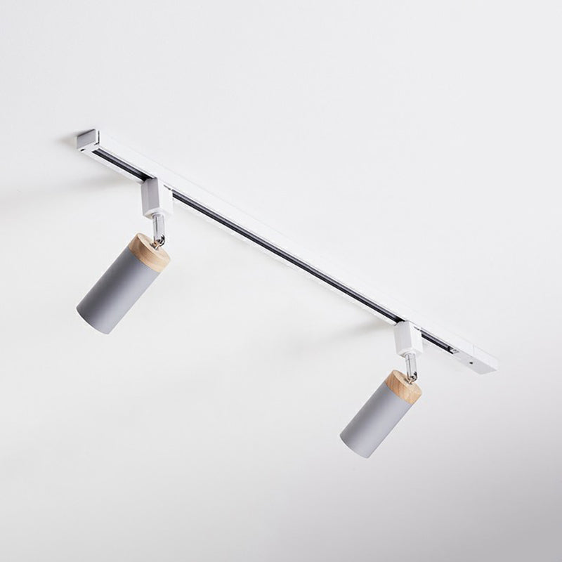 Éclairage sur rail de plafond tubulaire, projecteur en métal moderne, éclairage Semi-monté pour usage Commercial