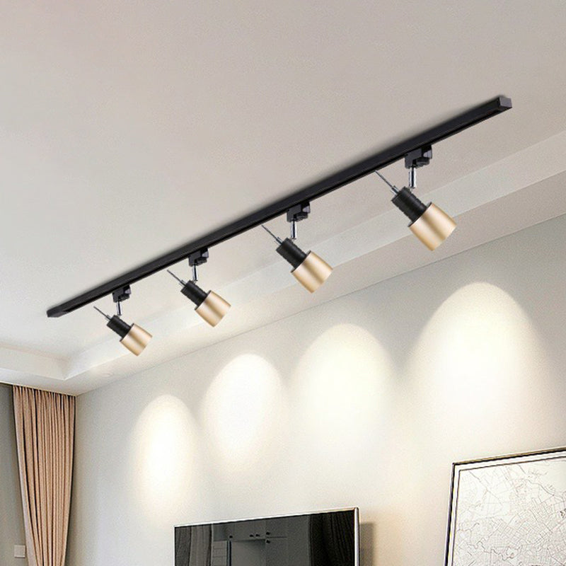 Grenade Spotlight Semi Flush Mount Minimalist Metal Living Room Track Lighting Fixture