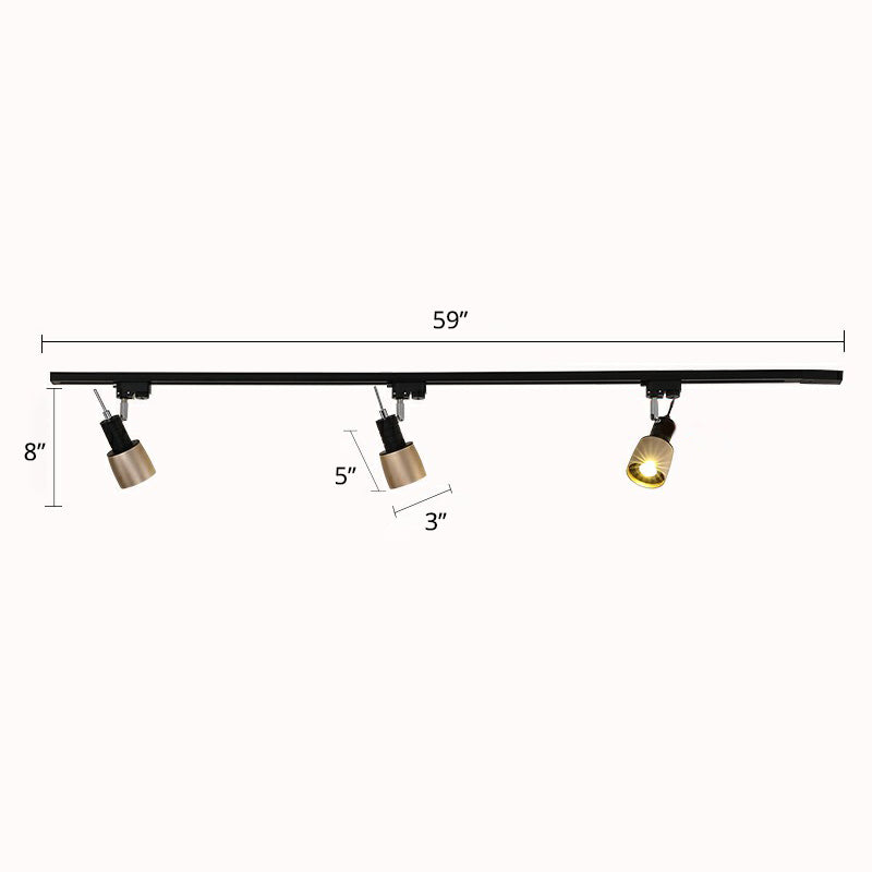 Grenade Spotlight Semi Flush Mount Minimalist Metal Living Room Track Lighting Fixture