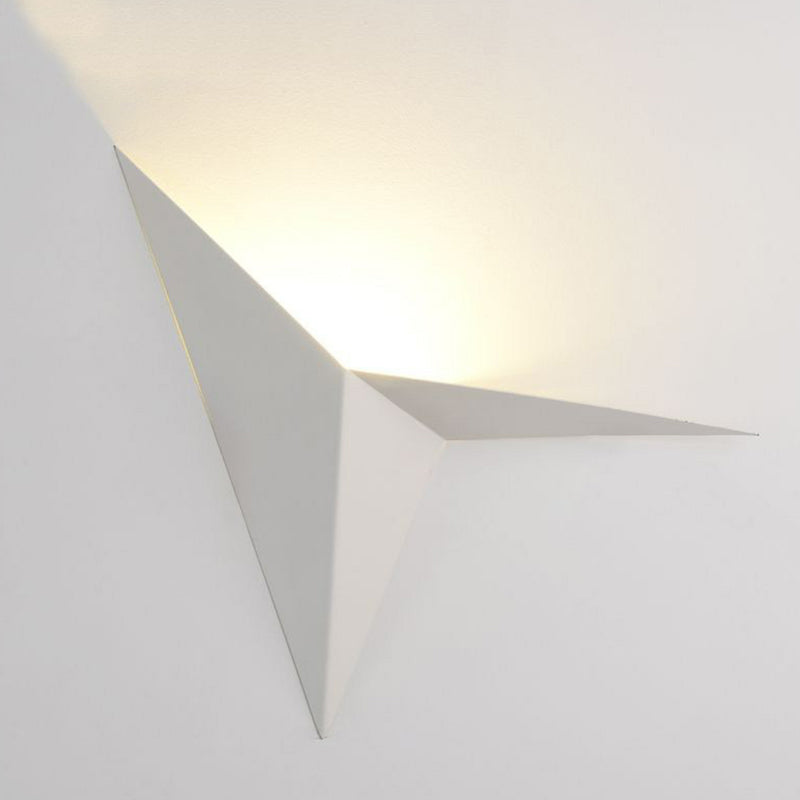 Minimalistic Triangle LED Sconce Fixture Metallic Corridor Flush Mount Wall Light