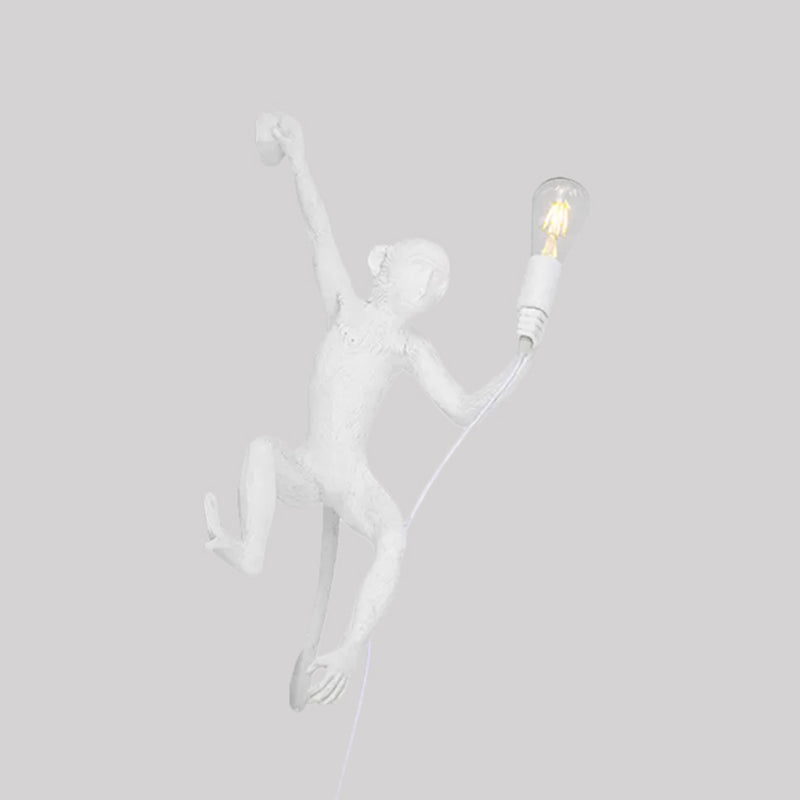 Monkey Monkey Monte Monte Montaggio della parete Art DECO DECO WHITE WALL SCONCE per foyer