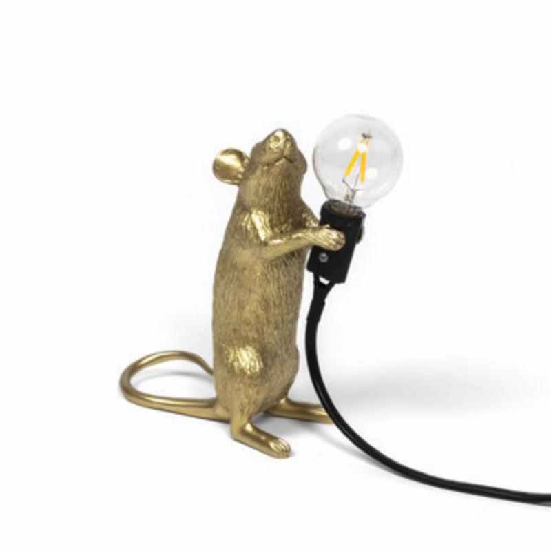 Tavolo da camera da letto a forma di topo Resina leggera 1 testa di novità per bambini lampada da supporto notturno