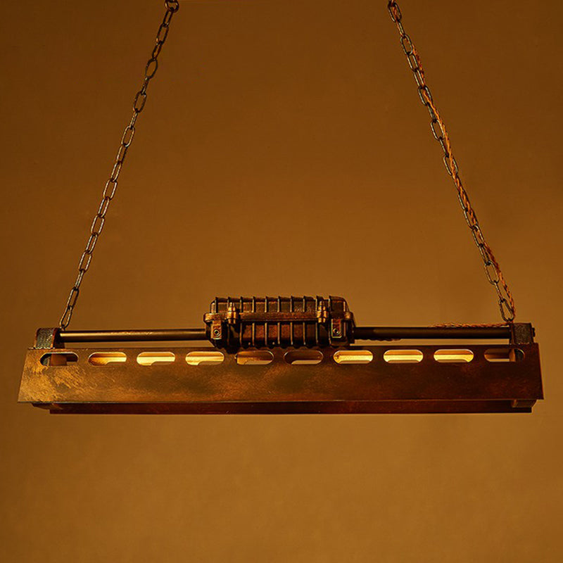 Lampada a sospensione decorativa a 4 luci triangolari prisma isola lampada con tonalità in metallo per ristorante