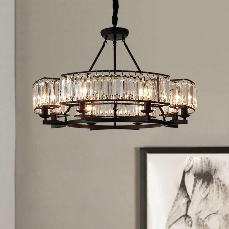 Moderne lusvormige kroonluchter kristal prisma hanger verlichtingsarmatuur voor woonkamer