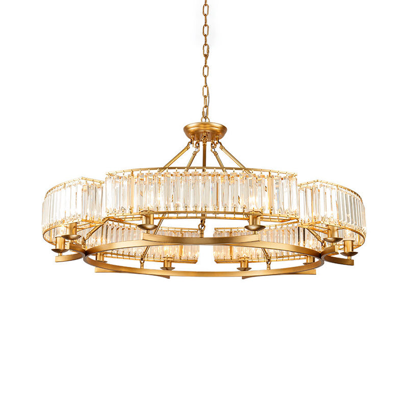 Moderne lusvormige kroonluchter kristal prisma hanger verlichtingsarmatuur voor woonkamer