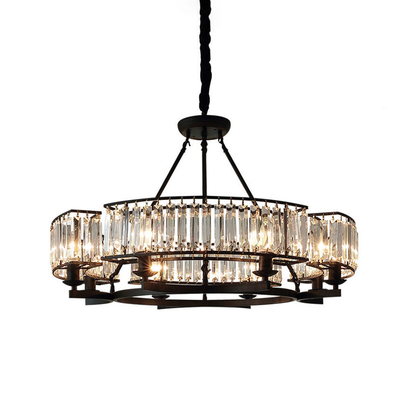 Moderne lusvormige kroonluchter kristal prisma hanger verlichtingsarmatuur voor woonkamer
