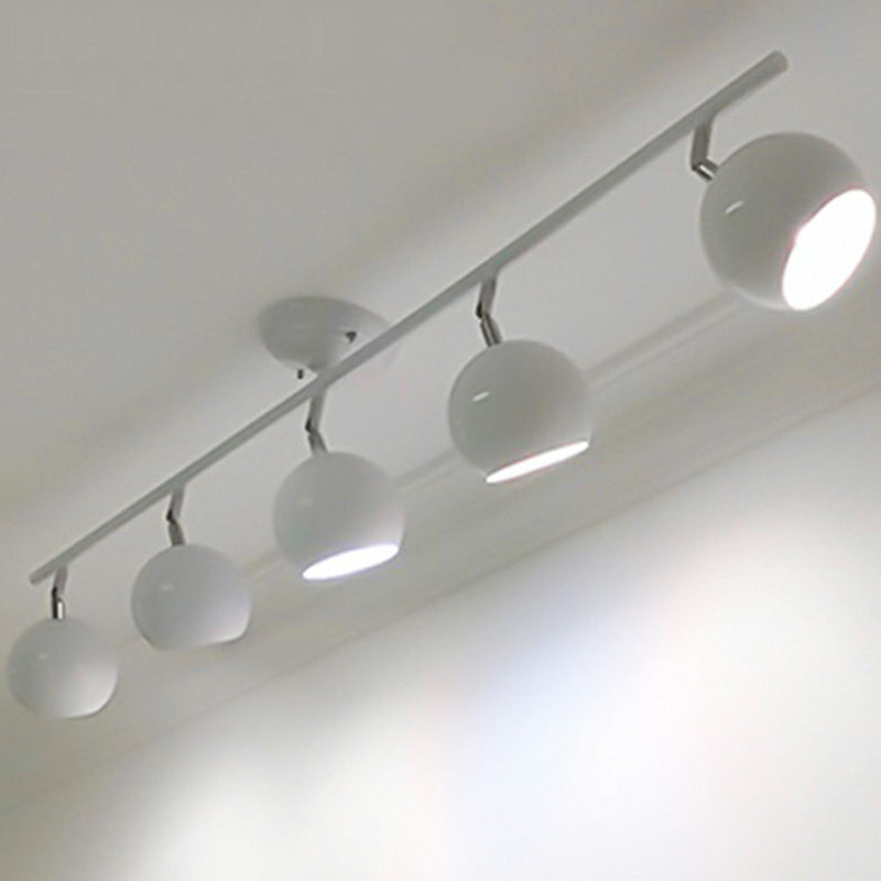 Dome Restaurant Track Lighting Fixture Metal Nordic Semi Flush Mount Ceiling Light
