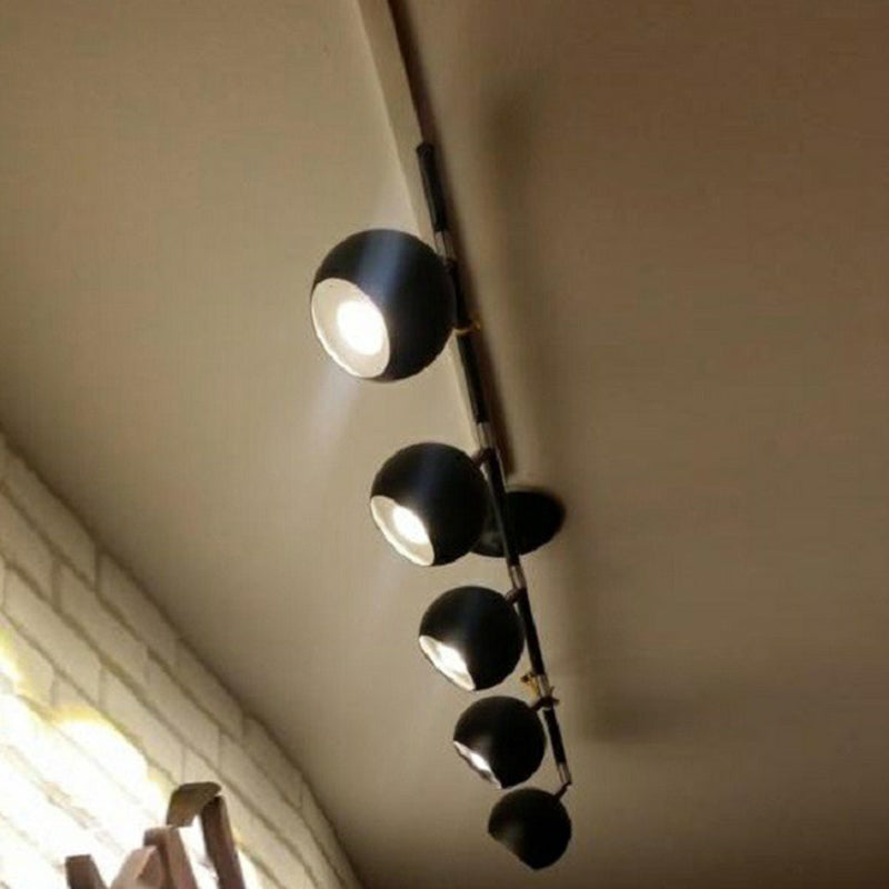 Dome Restaurant Track Lighting Fixture Metal Nordic Semi Flush Mount Ceiling Light