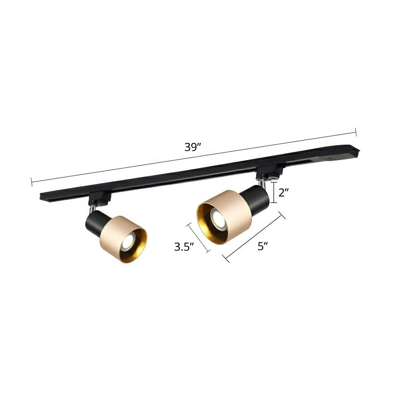 Grenade Shaped Metal Track Light Fixture Modern Style Semi Mount Lighting for Living Room