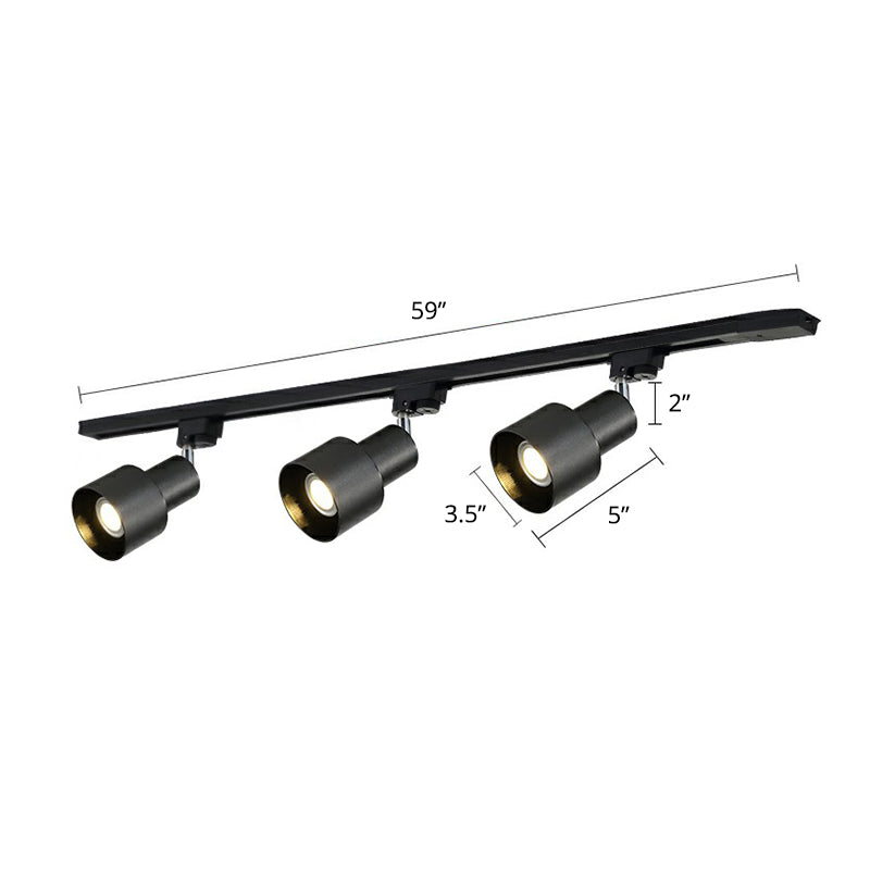 Grenade Shaped Metal Track Light Fixture Modern Style Semi Mount Lighting for Living Room
