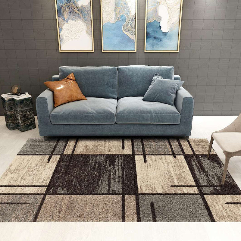 Tapis décoratif à domicile moderne Synthétique à imprimé multicole