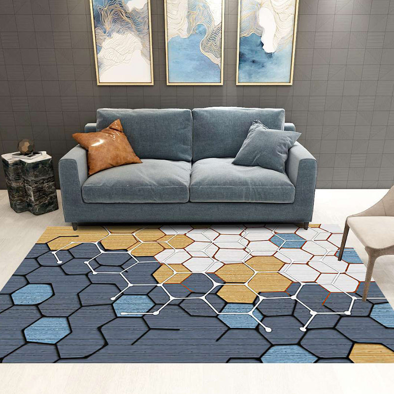 Tapis décoratif à domicile moderne Synthétique à imprimé multicole