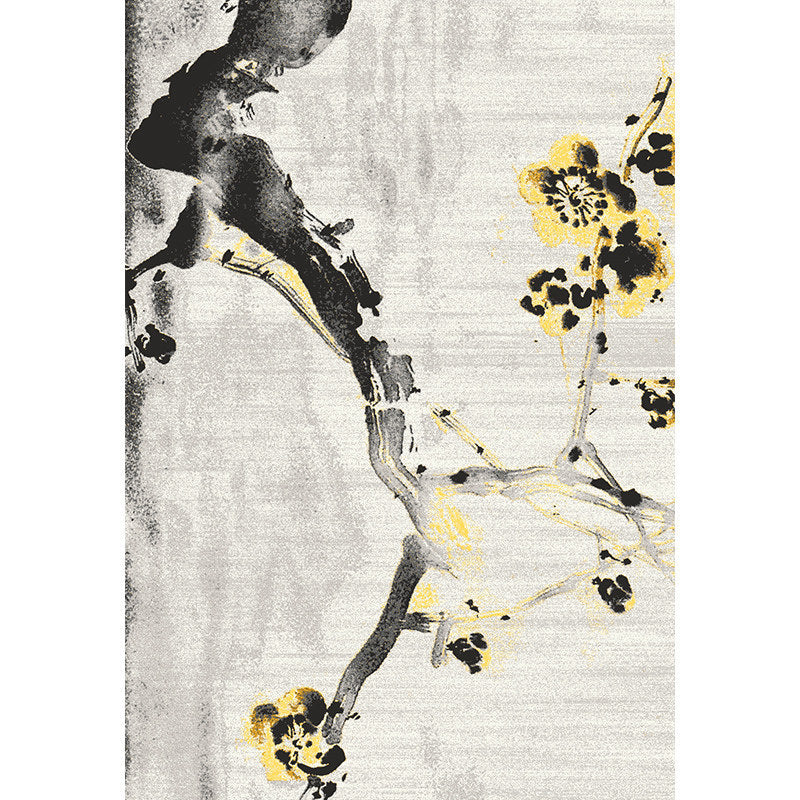 Minimalist Abstract Pattern Rug Multi Colored Polyester Carpet Washable Pet Friendly Anti-Slip Rug for Drawing Room