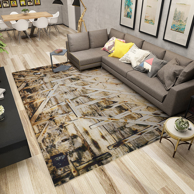 Punky Abstract Print Rug Multi-Color Modern Style Rug Synthetics Non-Slip Backing Machine Washable Pet Friendly Rug for Home Deco